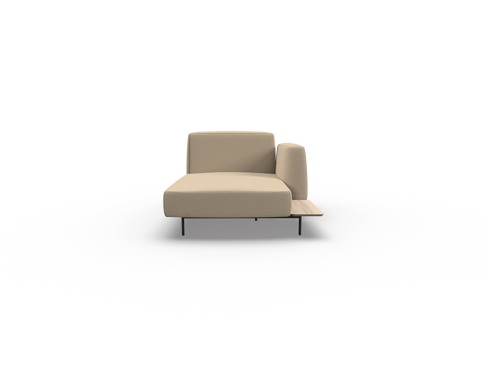 Noon Sofa Right Chaise with Shelf